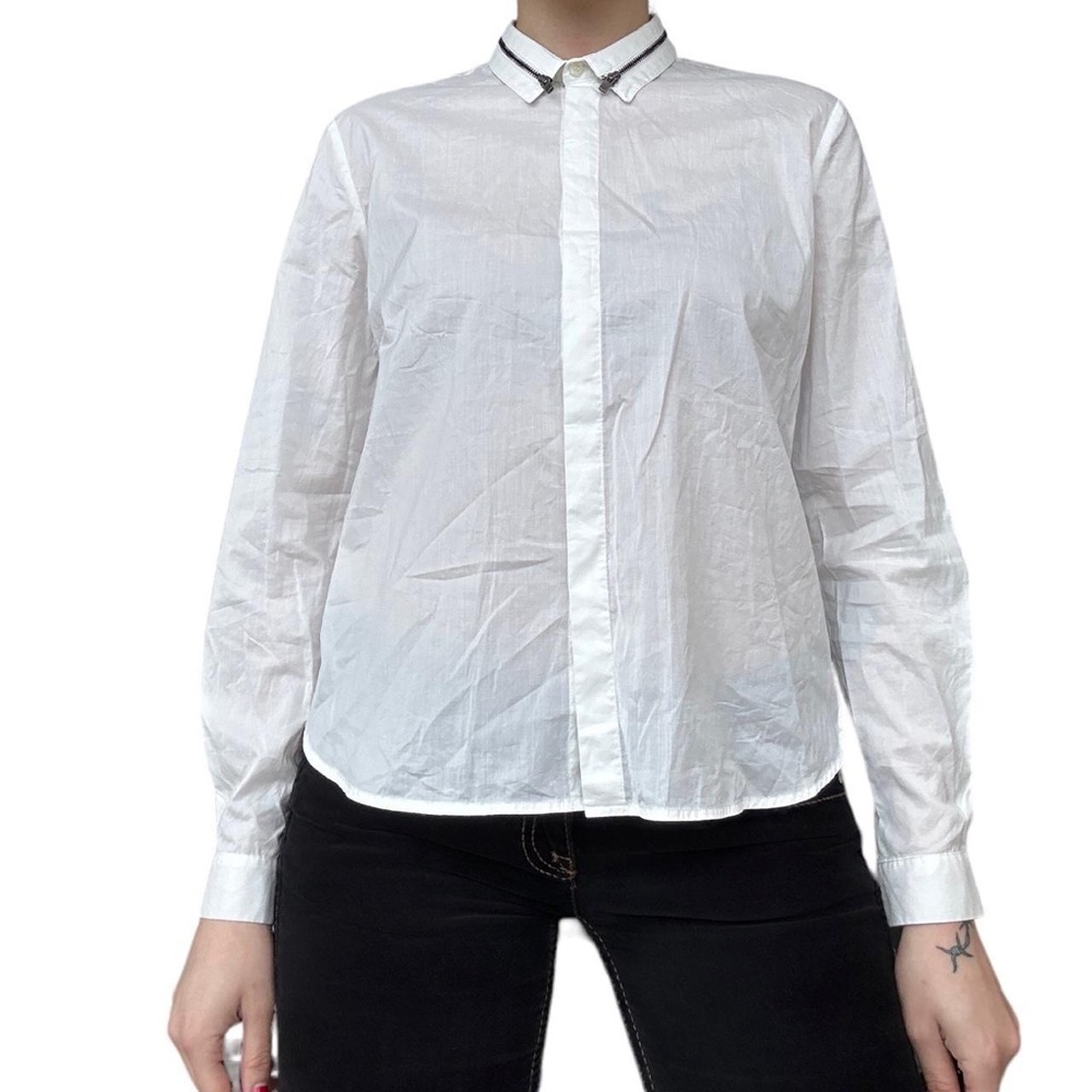 & Other Stories button down zipper shirt